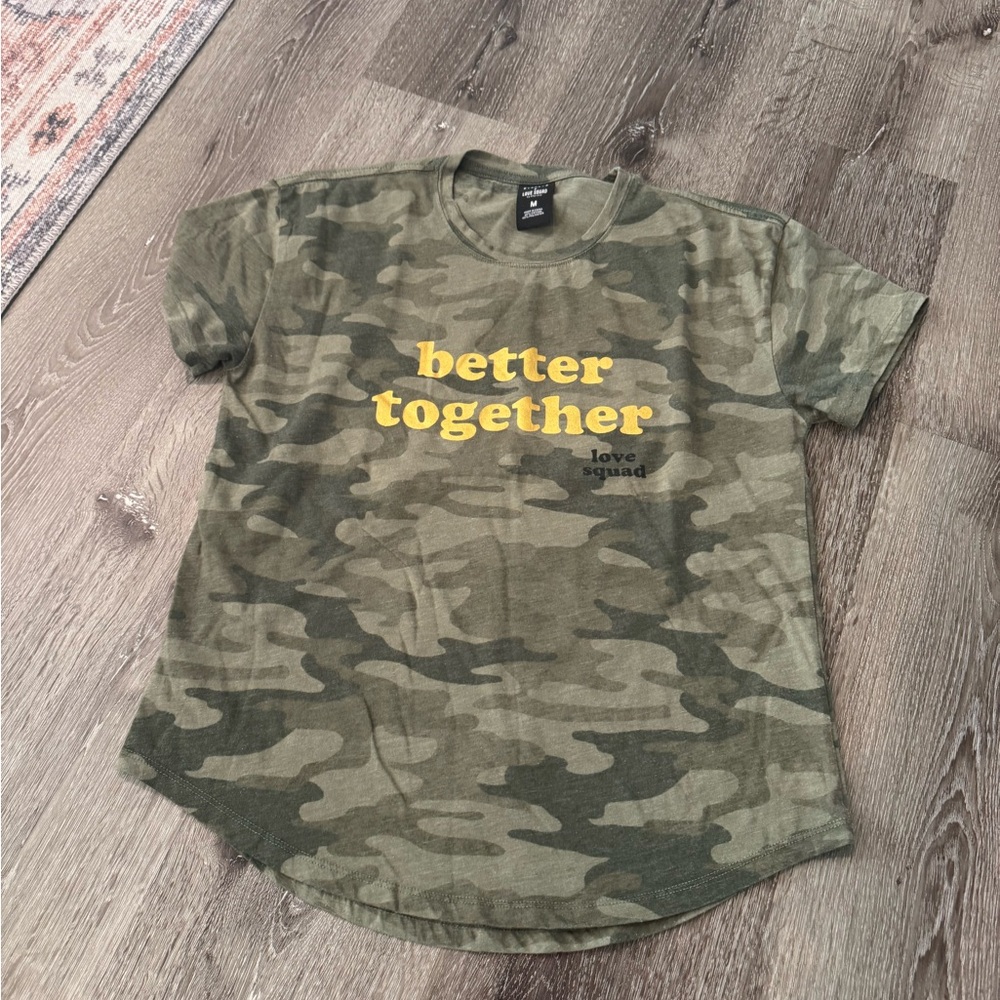 Evereve x Love Squad Camouflage T-Shirt - Green